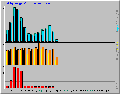 Daily usage for January 2026