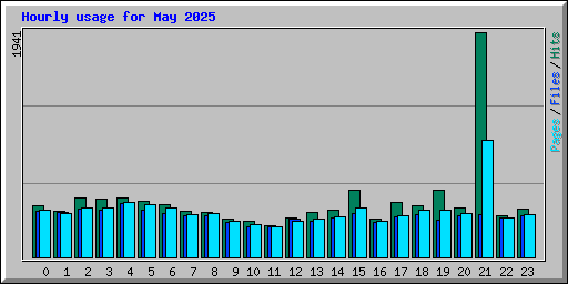 Hourly usage for May 2025