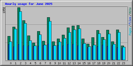 Hourly usage for June 2025