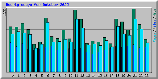 Hourly usage for October 2025