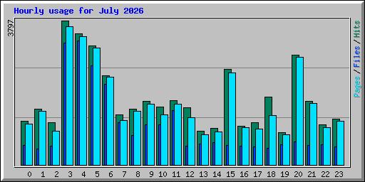 Hourly usage for July 2026
