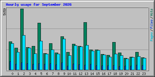 Hourly usage for September 2026